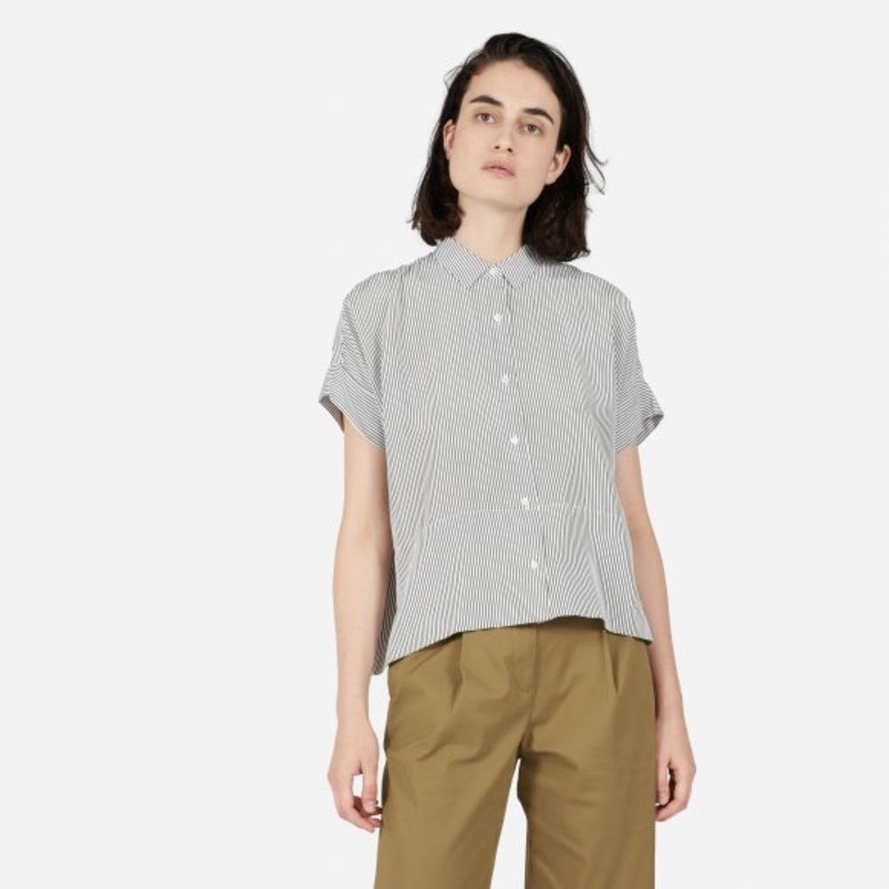 Everlane silk square shirt